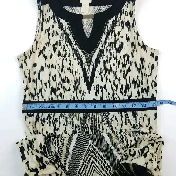 Chicos Maxi Dress Small Abstract Neutral - Picture 4 of 4